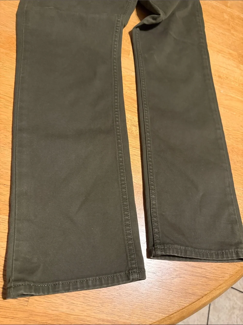 Men's Olive Green Chino Pants - Classic Straight Fit
